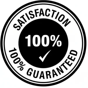 100 percent satisfaction guarantee badge for roofing company in Miami